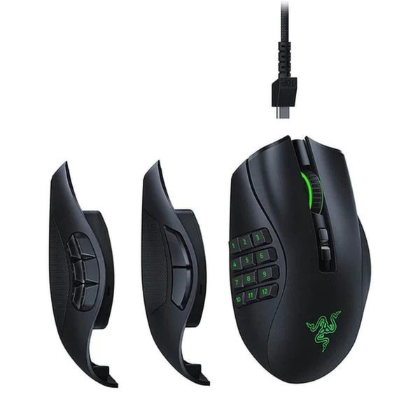 Razer Naga Pro - Modular Wireless Gaming Mouse with Interchangeable Side Panels